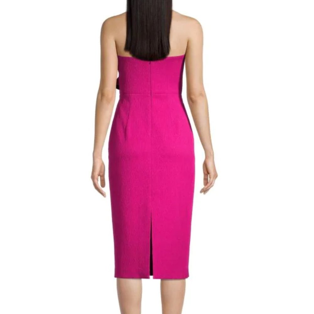 Andie Tie Midi Dress Magenta Midi Dress Size 4/NWT - Picture 4 of 4